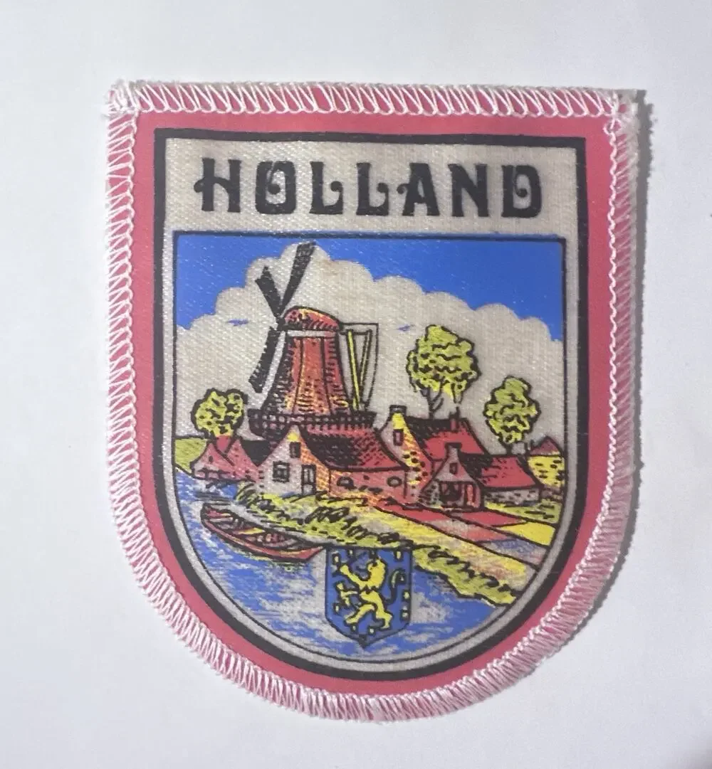 Vintage Holland Patch • Netherlands Dutch Windmill Travel Souvenir • Sew-On P30